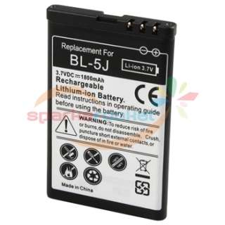 2x 1800mah BL 5J Replacement Battery for Nokia X6 16 GB  