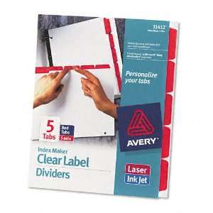  Index Maker Punched Clear Label Tab Divider Office 
