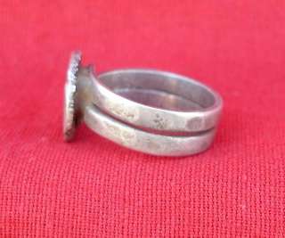 ANTIQUE COLLECTABLE OLD SILVER MUGAL COIN RING INDIA 10  