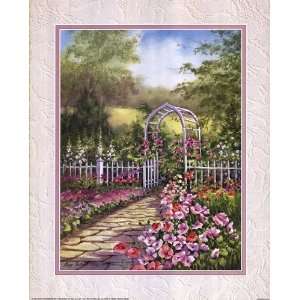 White Trellis/Roses by Peggy Thatch Sibley 16x20  Kitchen 