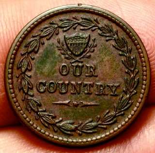 OLD US COINS CIVIL WAR TOKEN 1860s FANTASTIC PIECE  
