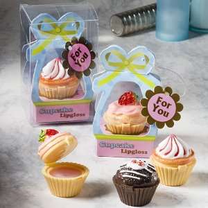  Sweet little cupcake design lip gloss favors Beauty