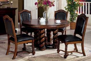 Brookville Round 5pcs Dinette Set  Dining Table + 4 Chairs  
