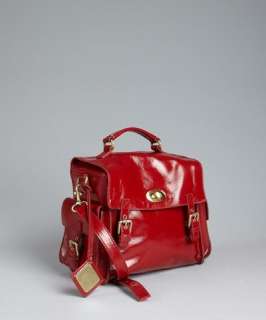 Mark & James by Badgley Mischka red crinkled patent leather Moto 