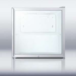   Refrigerator with Adjustable Thermostat, Front Lock, Glass Door and