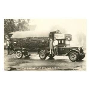  Mobile Log Cabin on Truck Premium Poster Print, 16x24 