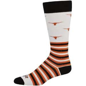  Texas Longhorns White Striped Logo Tube Socks Sports 