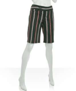 Nanette Lepore navy stretch cotton Admiral Stripe shorts   