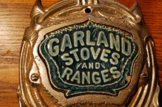 GARLAND STOVE emblem cast iron and logo tile Michigan Stove Co.  