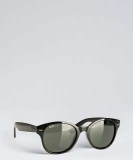 Ray Ban black plastic Rounded Wayfarer sunglasses