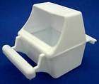 Lot of 4 Bird Cage Seed Water Feeder Cup   4xC8053 White Plastic Cup