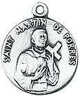   De Porres Medal Patron Saint Sterling Silver .925 with 18 Inch Chain