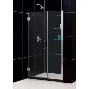   50â Adjustable Shower Door with Glass Shelves, Bru