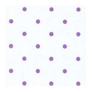  White with Violet Dots Fabric Arts, Crafts & Sewing