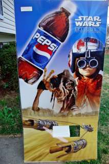 New Pepsi Star Wars Phantom Menace Soda Vending Machine Front Wall 