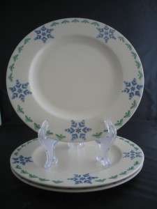 Pfaltzgraff Snowflake Dinner Plate Set of 3 Blue LOOK  
