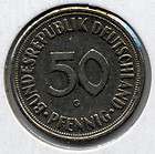 1950 D Germany   50 Pfennig Coin