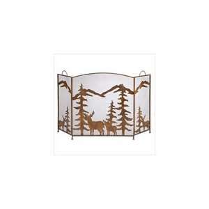  Rustic Forest Fireplace Screen