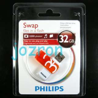 Philips Vivid 32GB 32G USB Flash Pen Drive Memory Swap  