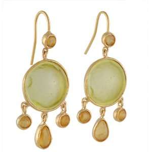  Michael Vincent Michaud  Lime and Orange Fringe Earrings Jewelry