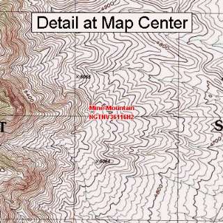 USGS Topographic Quadrangle Map   Mine Mountain, Nevada (Folded 
