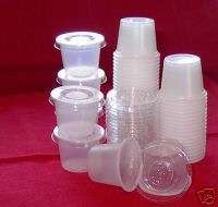 Souffle Cups & Lids 1oz Plastic 600 Portion Cups w/Lids  