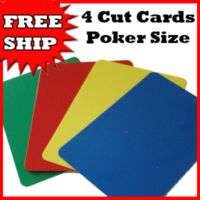 Poker Size Plastic Cut Cards Fit Kem & Copag Wide  