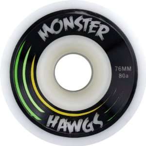 Hawgs Monster 80a 76mm White Skate Wheels Sports 