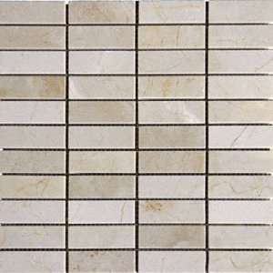   1x3 Crema Marfil Marble Polished Brick Mosaic Tile