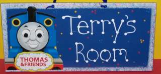 THOMAS the TRAIN FREE NAME ROOM Sign KIDS PERSONALIZED Wall DECOR Boy 