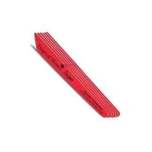 Tropical Shine Designer 7 Inch Nail File Coarse 100/180 Grit White/Red 