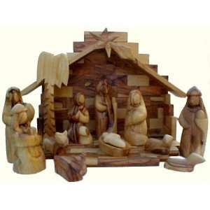  Faceless Olive Wood Nativity Set
