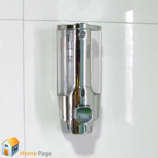 Chrome Soap Lotion Dispenser Home Kitchen Bathroom Shower Wall Stand w 