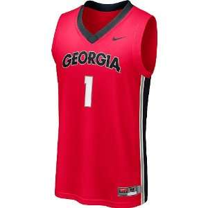  Nike Georgia Bulldogs Mens Replica Basketball Jersey 