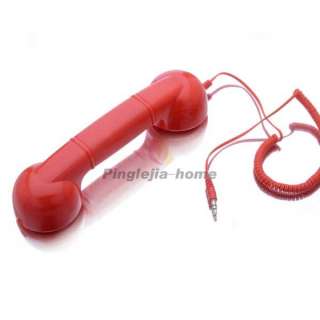 Red Retro Cell Phone Handset Receiver For iPhone 4 4S 3Gs 3G HM233 RE 