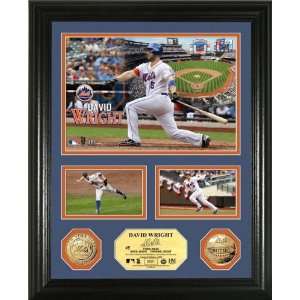  David Wright Framed New York Mets Gold Coin Showcase 