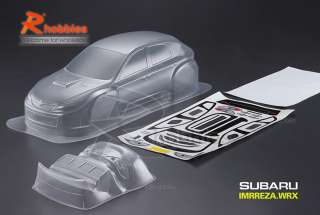 10 SUBARU IMRREZA WRX Transparent 190mm RC Car Body  