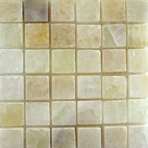   Marblestone Mosaics Polished White Onyx Ceramic Tile