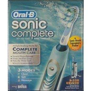 ORAL B SONIC COMPLETE S 320 DELUXE RECHARGEABLE POWER TOOTHBRUSH 