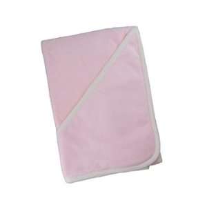  Organic Hooded Bath Towel   Peony Pink with Vanilla Trim 