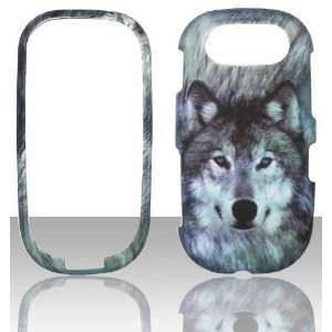 com Snow Wolf Pantech Ease P2020 Hard Snap on Rubberized Touch Phone 