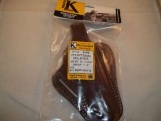 Holster S&W K/L GP100 most med. frame revolvers 4 inch. Brown Pancake