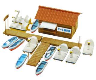 Row Boat and Swan Boat Set  Tomytec (Komono 080) 1/150 N scale  