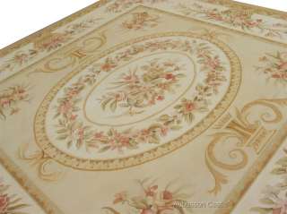 4X6 French Home Decor Aubusson Rug ~ Green Ivory Gold  