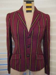 Rugby Ralph Lauren Sz 2 Women $398 NWT Blazer Jacket Wool Cotton Fully 