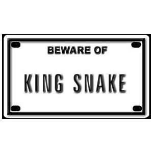   Beware of King Snake 2 1/4 X 4 Embossed Aluminum Sign