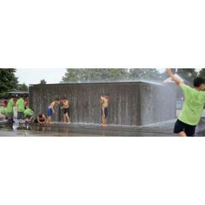  Group of Boys Playing in a Water Fountain, Navy Pier 
