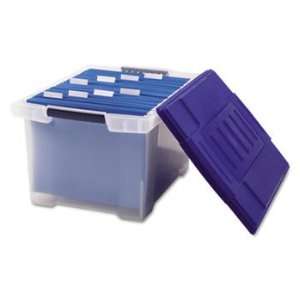 New Storex 61508U01C   Plastic File Tote Storage Box, Letter/Legal 