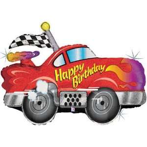    Red Race Car Happy Birthday 34 Mylar Balloon Toys & Games