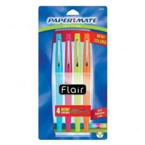  Flair Pen, Point Guard Tip, 4/PK, Assorted   PEN,FLAIR 